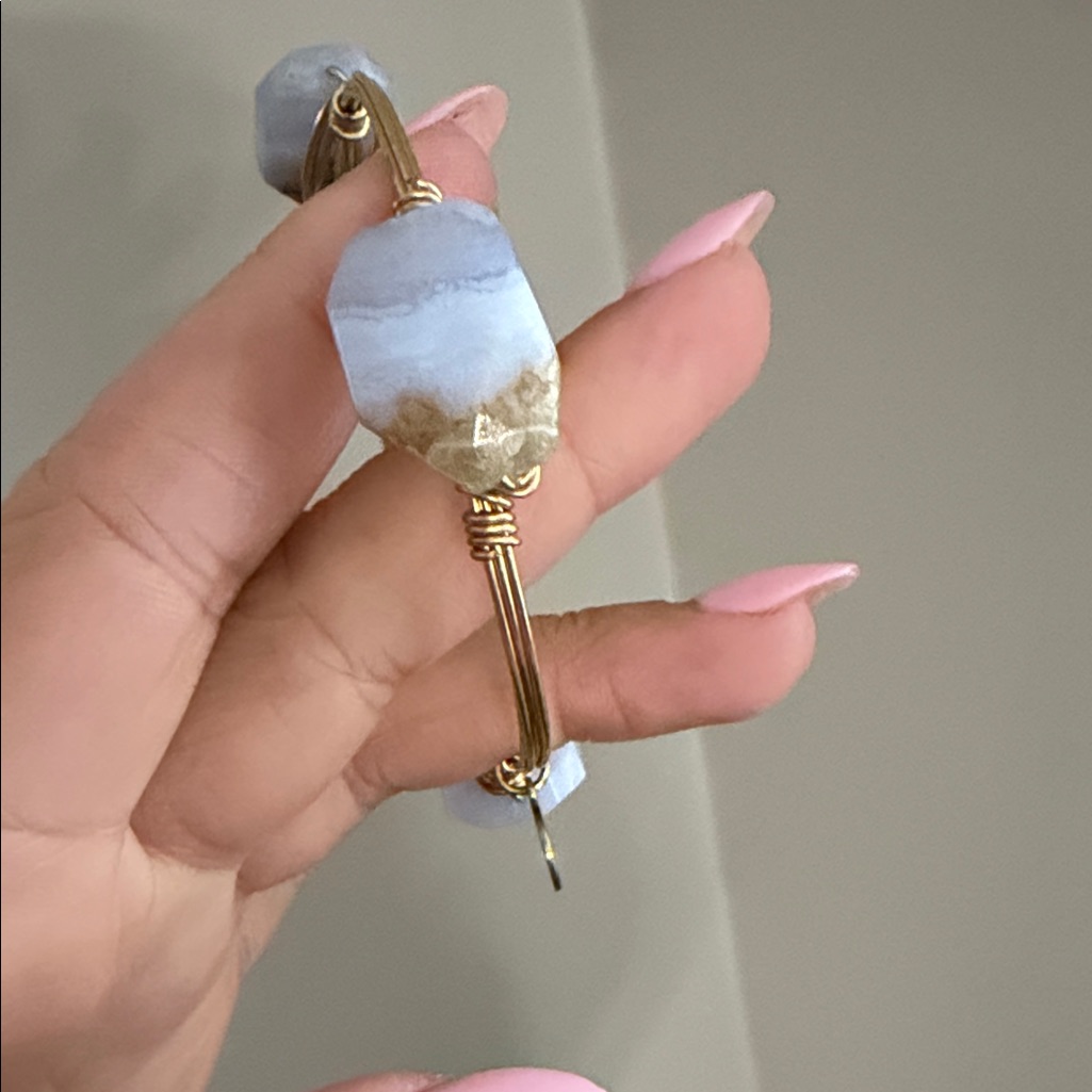 Bourbon And Boweties Gold And Light Blue Agate